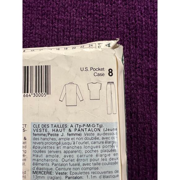 Butterick Sewing pattern 5981 suit open front blazer pants size xs s m - Picture 4 of 8